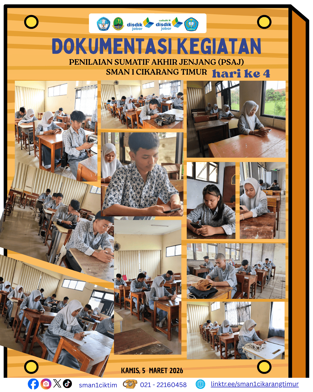 Dokumentasi Penilaian Sumatif Akhir Jenjang (PSAJ) hari Ke-4