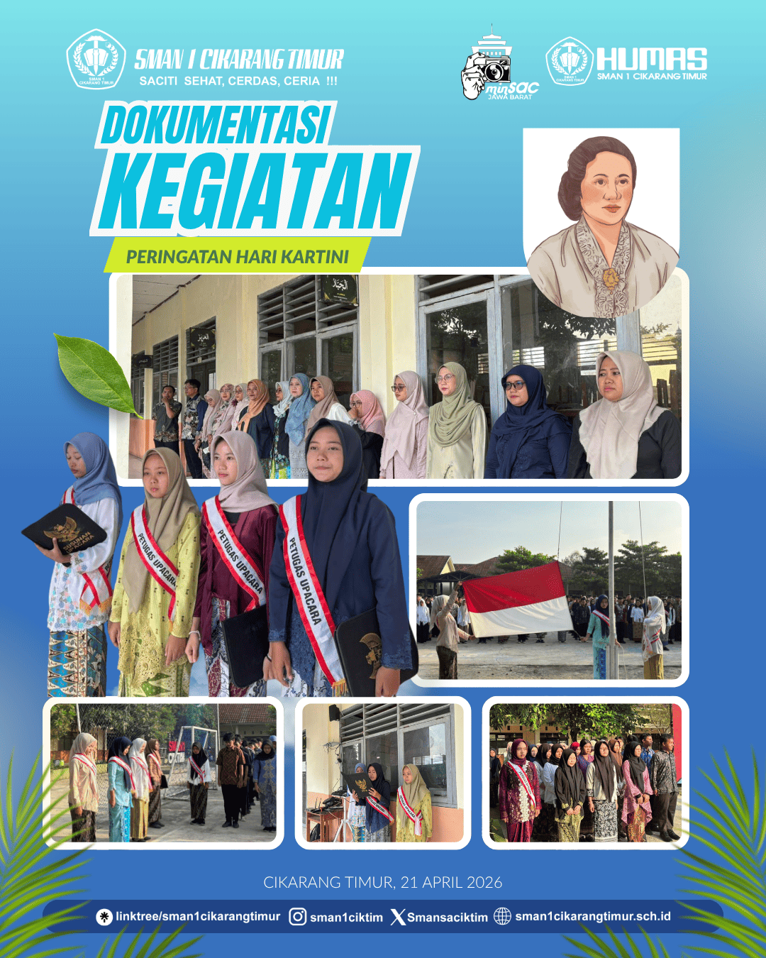 Peringati Hari Kartini dengan  kegiatan Upacara SMAN 1 Cikarang Timur